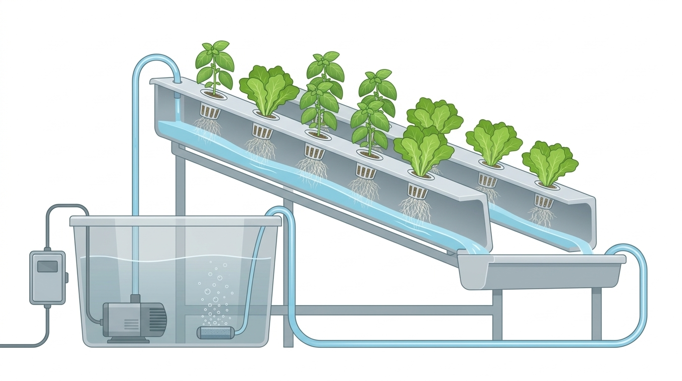 Co je NFT hydroponie a jak funguje Nutrient Film Technique